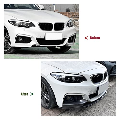 Car Front Bumper Lip Side Spoiler Splitter Body Kit Chin Diffuser Guard Compatible With Bmw F22 F23 M235I M240I Sport 2015-2019 2Series (Color : Black) #TOP3