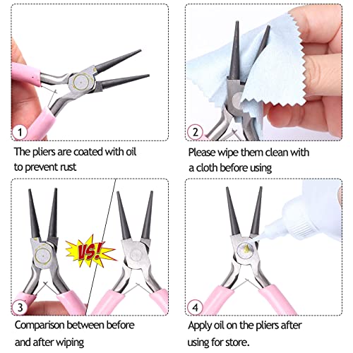 Songin SONGIN-PLIERS-3PCS Jewelry Pliers, Songin 3 Pack Jewelry Pliers Set Tools Includes Needle Nose Pliers Round Nose Pliers Wire Cutters Chain Nose Pliers thumb #3