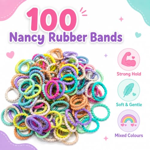Image of 250 Pcs Hair Accessories for Kids Girls | Cute Baby Hair Clips, Theme Clips, Rubber Bands, Nancy Bands & Mini Claw Clips Combo | Hair Accessories for Baby Girl | Kids Hair Clips Set | Mixed Designs
