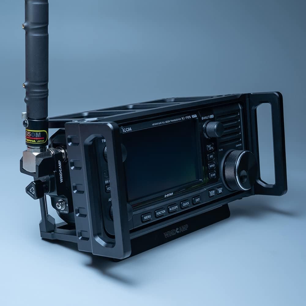 RC-2 Adaptateur BNC à dégagement rapide pour ICOM IC-705, compatible ARK-705 Shield, noir - Support aluminium CNC