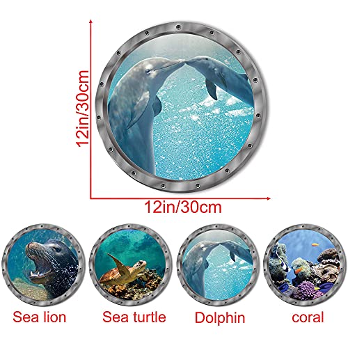 Vinilos Decorativos 3D Naturaleza Marina 4 Piezas miniatura 2