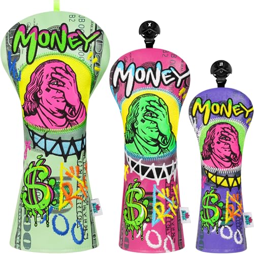 Big Crazy Funny Driver Headcover, Hybrid Fairway Wood Covers, Putter Cover