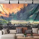 クールファンタジー サイバーパンク都市景観 未来的タペストリー 壁掛けタペストリー 壁掛け ブランケット ウォールアート 270*200 ホームデコレーション クイーンサイズ リビングルーム 寮 寝室 デザイン ホーム
