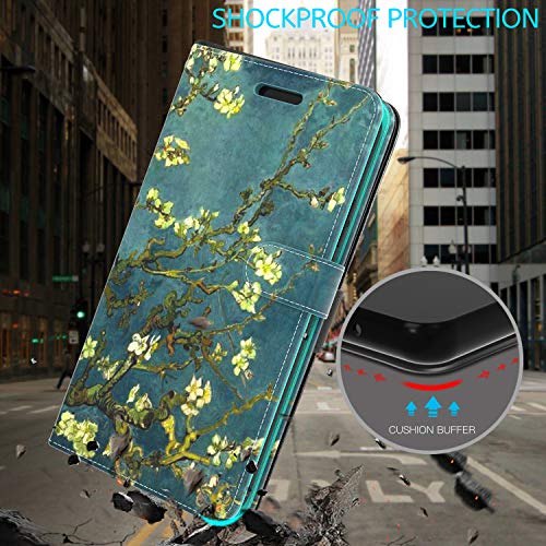 Coveron Wallet Pouch Designed For Samsung Galaxy S21 Fe Case, Rfid Blocking Flip Folio Stand Pu Leather Phone Cover - Almond Blossom #TOP6