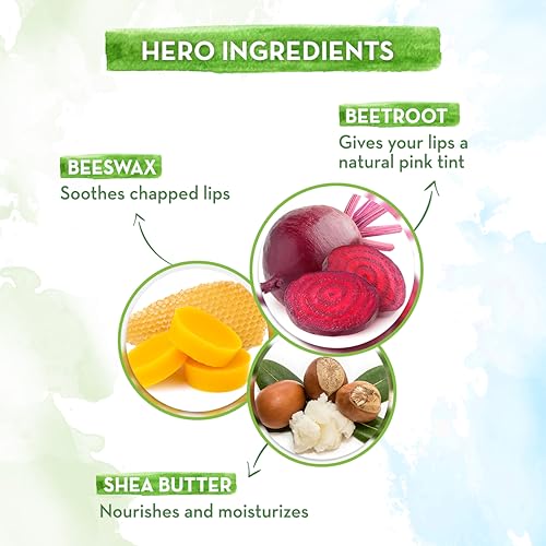 Mamaearth Beetroot Tinted 100% Natural Lip Balm with Beetroot & Beeswax - 2 g | | 12 Hr Moisturization | For Dry & Chapped Lips | Natural Pink Tint... - Image 4