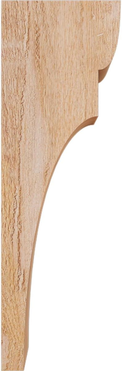 Ekena Millwork COR04X08X24YOR00RWR 4"W x 8"D x 24"H Yorktown Rough Sawn Corbel, Western Red Cedar