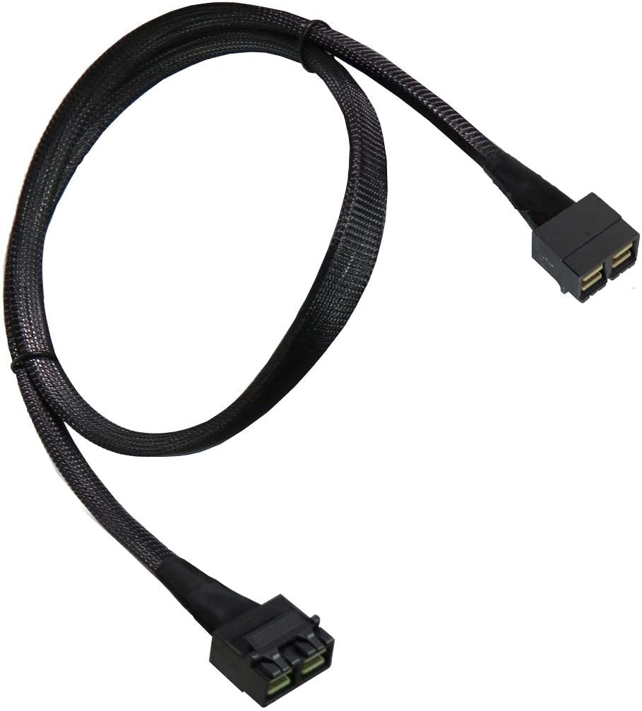 Micro SATA Cables|Mini SAS HD 8i Lane X2 to Mini SAS HD 8i Lane X2 Cable- 1000mm Length,