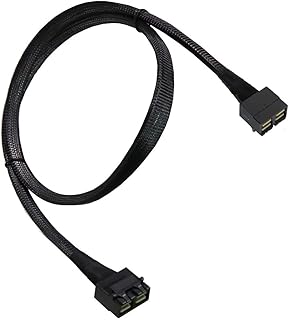 Micro SATA Cables|Mini SAS HD 8i Lane X2 to Mini SAS HD 8i Lane X2 Cable- 1000mm Length,