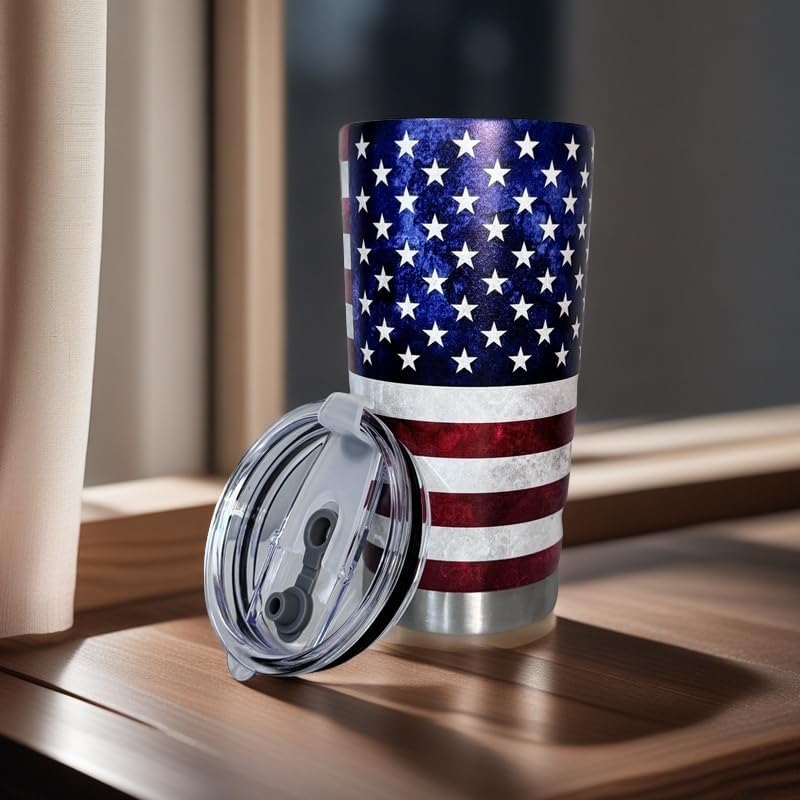 BOFILL American Flag Tumbler 20oz,4th Of July Memorial Day Veteran Day Gifts Stainless Steel Insulated Tumblers Mug - Image 5