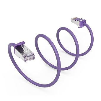 InstallerParts Ethernet Cable CAT8 Cable 10 FT - Purple - Professional Series - 40Gigabit/Sec Network/High Speed Internet Cable for Router, Modem,Gaming/2000 MHZ, 28AWG