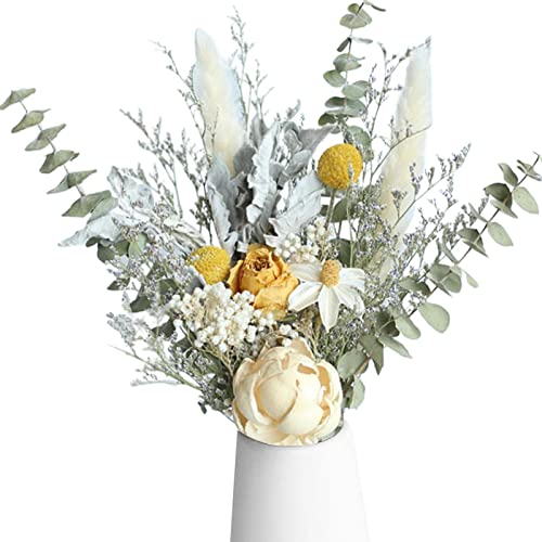 KESOTO Buquê de flores secas de eucalitto para vaso boho decoração de festa para casa arranjo de flo