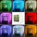 DZT1968® 7 LED Color Temperature Change Square Digital Alarm Clock