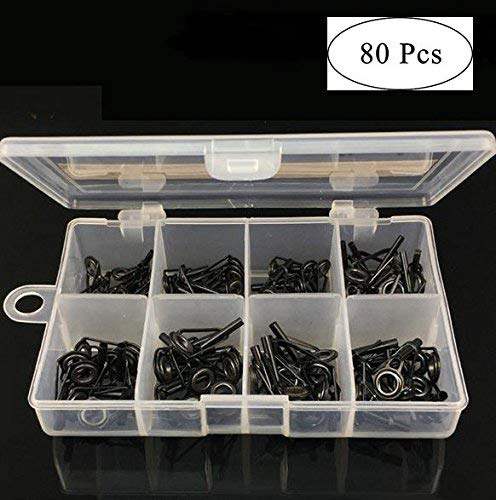 OMCGG 20Pièces Guide Canne a Peche, Kit de Réparation pour Canne à