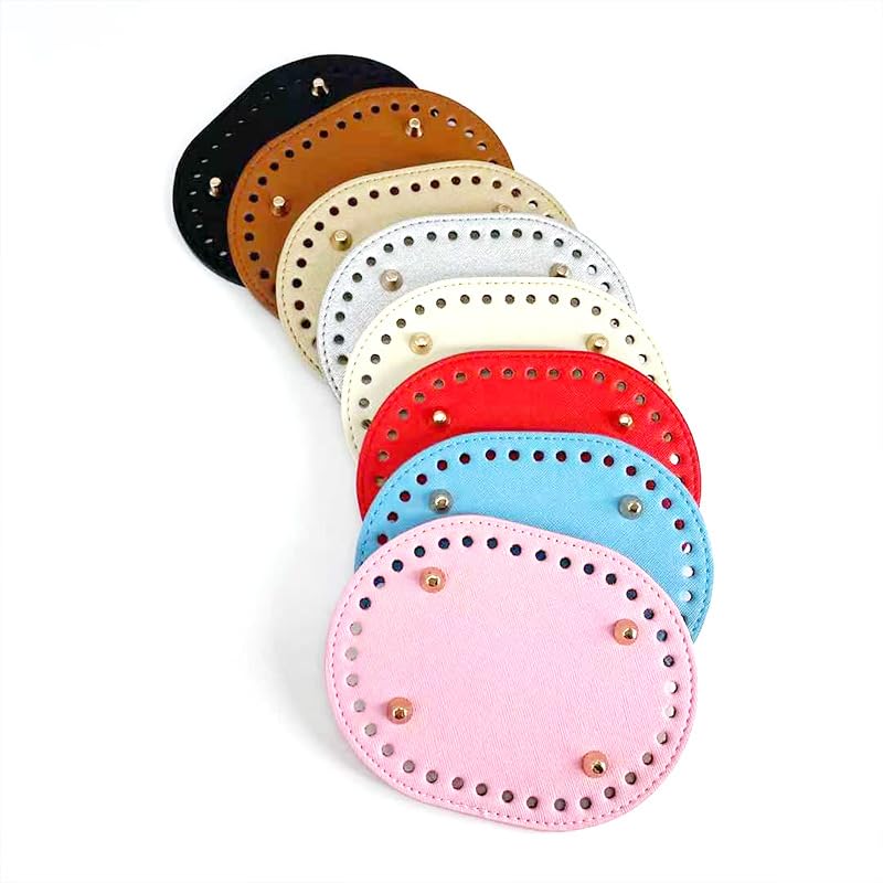 Amazon.com: 12 Pcs PU Leather Bag Bottom with Crochet Hooks Kit, 5