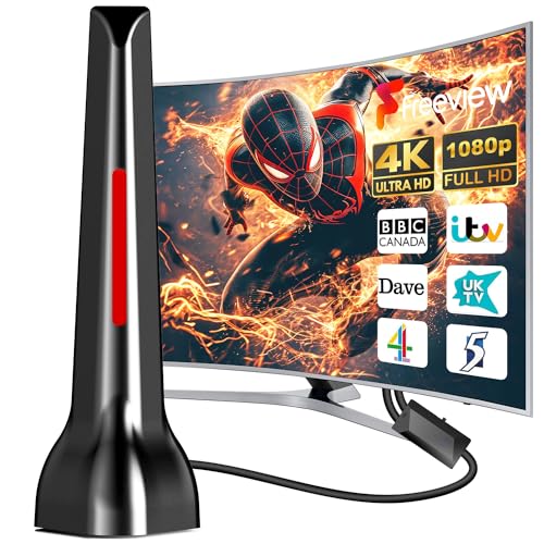 TV-Aerial-Strong-Magnetic-Base-Easy-Installation-with-Booster-420-Indoor-Aerial-for-Smart-tv-Support-4K-1080P-HDTV-984ft-Coax-Cable - Izzgadgets.com
