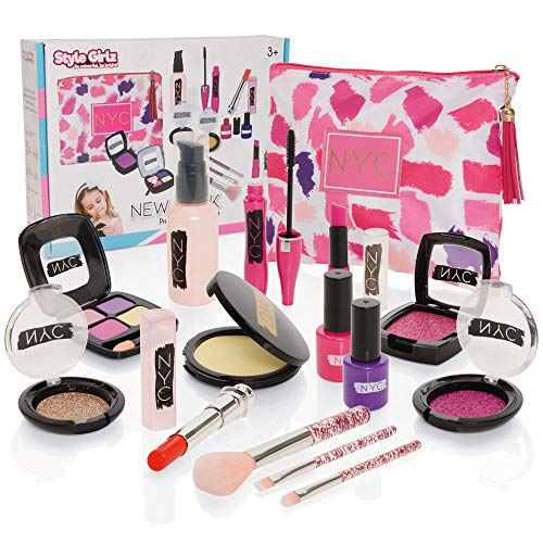 Style Girlz New York Pretend Kids Makeup Set - 100% Mess Free Make Up - For Girls Aged 3 Years +