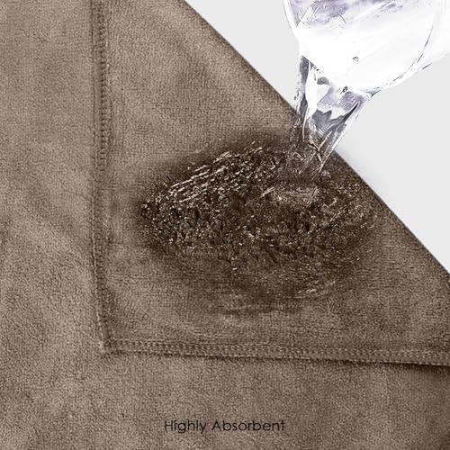 Image of HOUSSE Microfiber Face Towels | Ultra Absorbent, Odour-Free, Quick Dry 450 GSM Face Towel for Home, Gym, Travel, Running & Personal Use | 30x30 cm | Set of 6 in One Colour (Rustic Chestnut, Pack of 6)