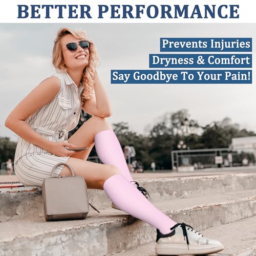 Image of FEYHAY Copper Compression Socks (3 Pairs) 15-20 mmHg Circulation is Best Athletic & Daily for Men & Women, Running, Climbing