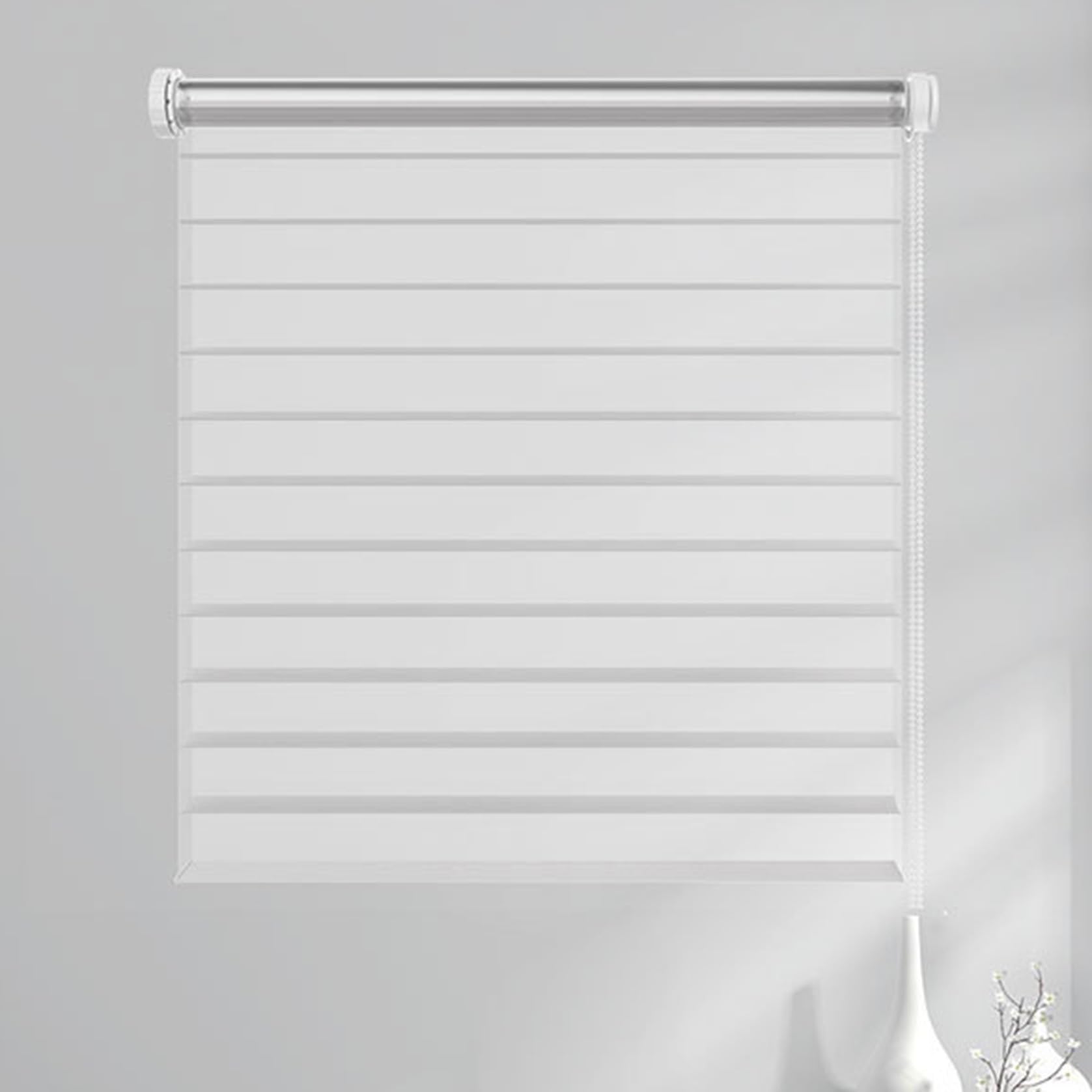 Thermorollo ohne Bohren 120 x 230 cm Tag-Nacht-Rollo ohne Bohren, Klemmfix rollos für Fenster innen, Verdunkelungsrollo Klemmrollo Thermorollo, für Alle Türen und Fenster, Lila