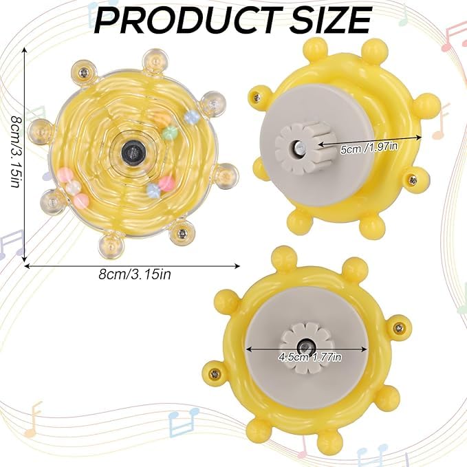 KUTKUT Bird Toys for Parakeets, Parrot Spinner Toy Colorful Parakeet Toys Wheel Puzzle Parrot Toys Interactive Spinning Wheel Rattle & Chew Ball for Cockatiel, Budgerigar,Conure, Lovebirds 1