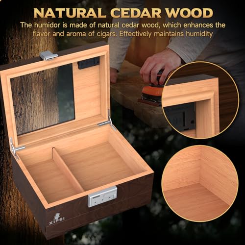 Encendedor XIFEI con cortador y humidor de cigarros miniatura 6