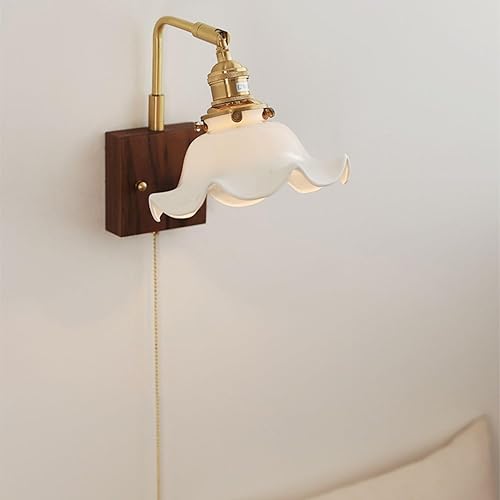 Aplique de pared LED para pasillo, de piedra natural, cuadrado, con instalación eléctrica, de mármol y cristal, estilo vintage moderno de mediados