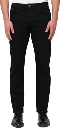 Mavi Mens Jake Regular Rise Skinny Leg, Black Feather Blue 34/30