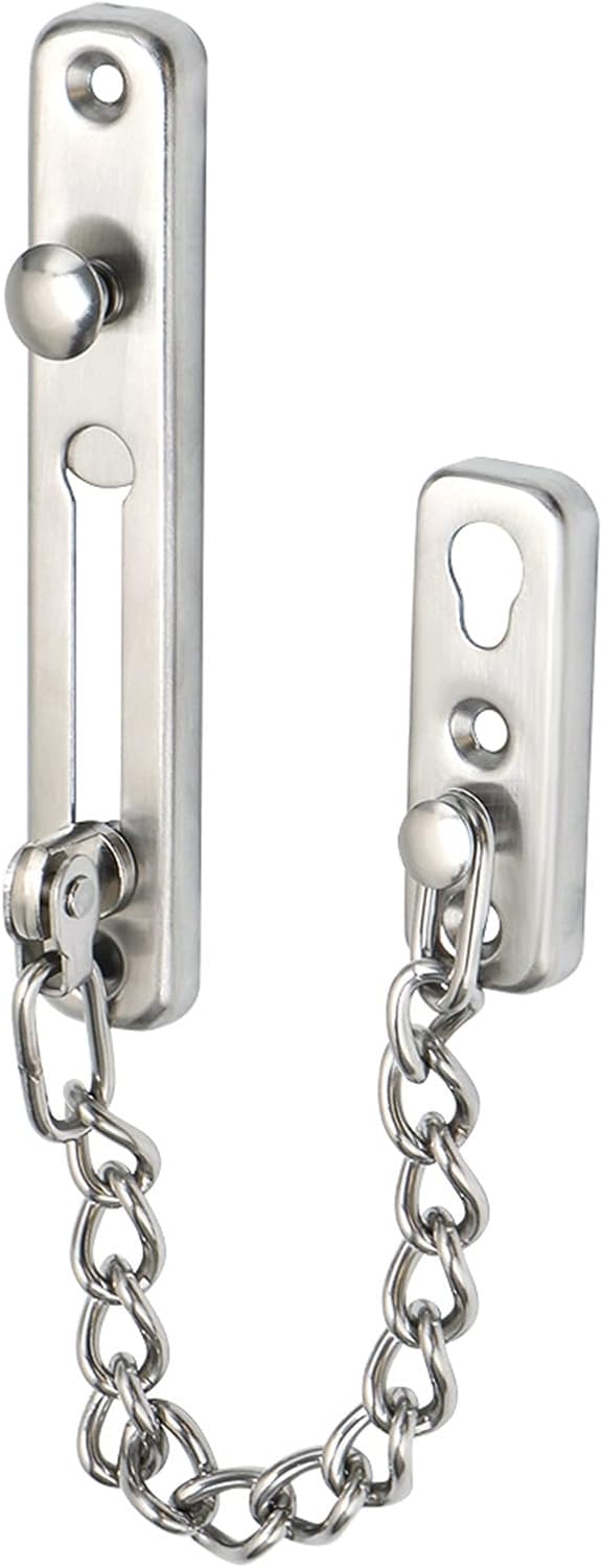 Stainless Steel Sliding Door Lock Latch Rotate Bolt Gate Latch Door Lock for Wooden Garden Shed Locks 1Pcs(Brushed Finished)