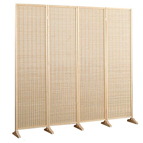 Panel Divisor de ambientes Vertical portátil, Separador de Pared de Estilo japonés para Dormitorio, área de Ocio, vestidor, 150, 170 y 180 cm de Altura (Color: 4 Paneles,