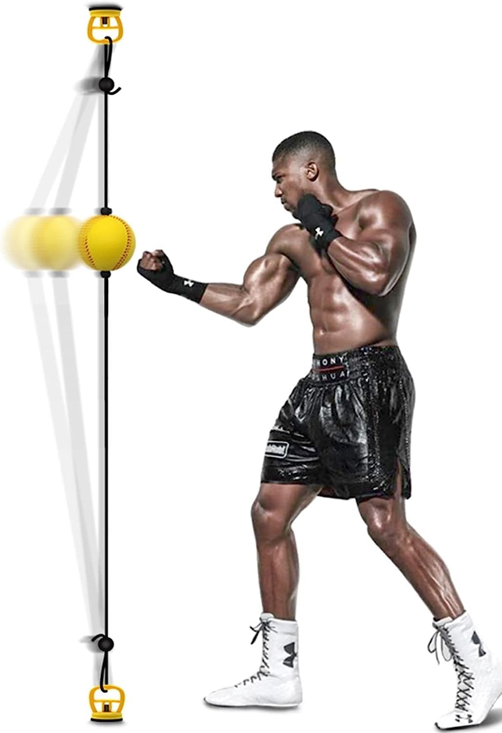 Double End Punching Bag for Doorway Door Frame,Portable Solid Reflex Speed Bag with Strong Suction Cup,Reflex Speed Training Hand Eye Coordination