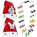 Produktbild HOWAF 4 Stück Set LED Weihnachtsmützen Nikolausmützen mit licht und Blinklicht LED Halskette für Erwachsene Kinder Weihnachtsdeko Party Mitgebsel Geschenk