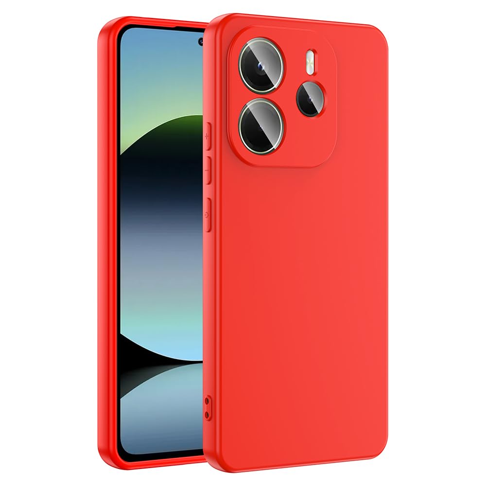 Zore Xiaomi ile uyumlu Redmi Note 14 4G Kılıf Zore Mara Lansman Kapak Kırmızı