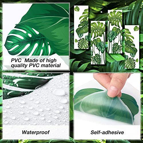 Outus OUTUS-0091 Large Green Tropical Jungle Leaves Wall Decals Palm Tree Leaf Plants Wall Stickers Diy Peel And Stick Removable Monstera Murals Leaf Window Stickers For Kids Bedroom Nursery Living Room Decoration thumb #3