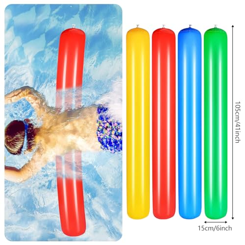 4 Stück Schwimmnudel Poolnudel, Aufblasbare Poolnudel Hohl Schwimmnudel, Zum Baden oder Aquasport, Langlebiger Schwimmstange Pool, Schwimmnudel Float Spielzeug Für Kinder Und Erwachsene