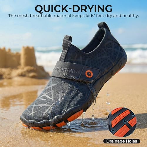 Image of SEEKWAY Barefoot Water Shoes for Kids - Wide Toe Box and Quick-Dry Sand Shoes Toddler for Hiking Swim Beach Pool Kayak Sport Accessories, Camping Essentials Must-Haves for Boys Girls Sizes