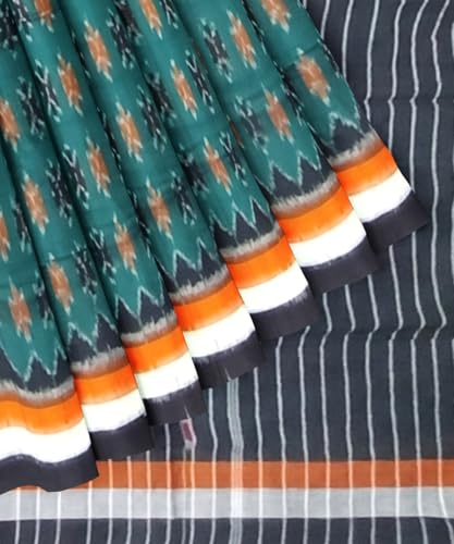 Image of Nuapatna Cotton Saree of Odisha Ikkat Orissa Traditional Handloom Sari | Bomkai | Pata | Nuapatana | sambalpuri saree | khandua patta sare | without Blouse S9