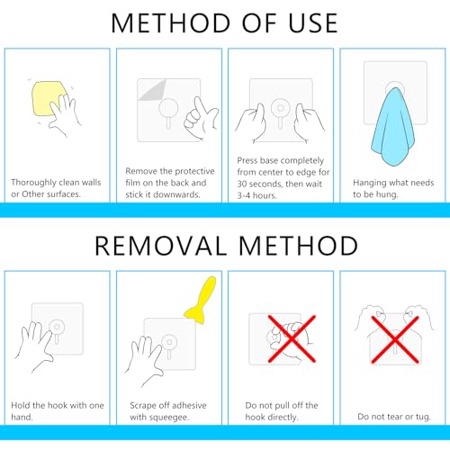 yuejuhe 30 Stück Klebeschrauben ohne Bohren, Klebe Schrauben Transparent, Selbstklebende Schraubstange Wandbefestigung für Badezimmer Duschraum Küche Abstellraum