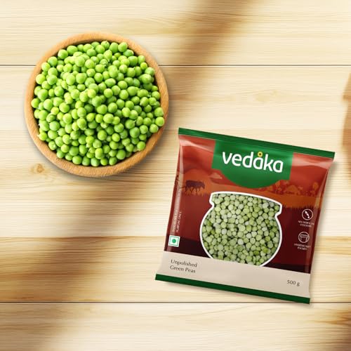 Image of Amazon Brand - Vedaka Unpolished Green Peas | 500 G | Premium Green Peas