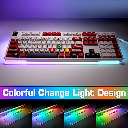 Image of UCINNOVATE Dream Color Acrylic Computer Keyboard Stand, LED Backlit Keyboard Tray, Gaming Keyboards USB Interface Titled Keyboards Stand for Easy Ergonomic Typing and Working Office Desk, Home