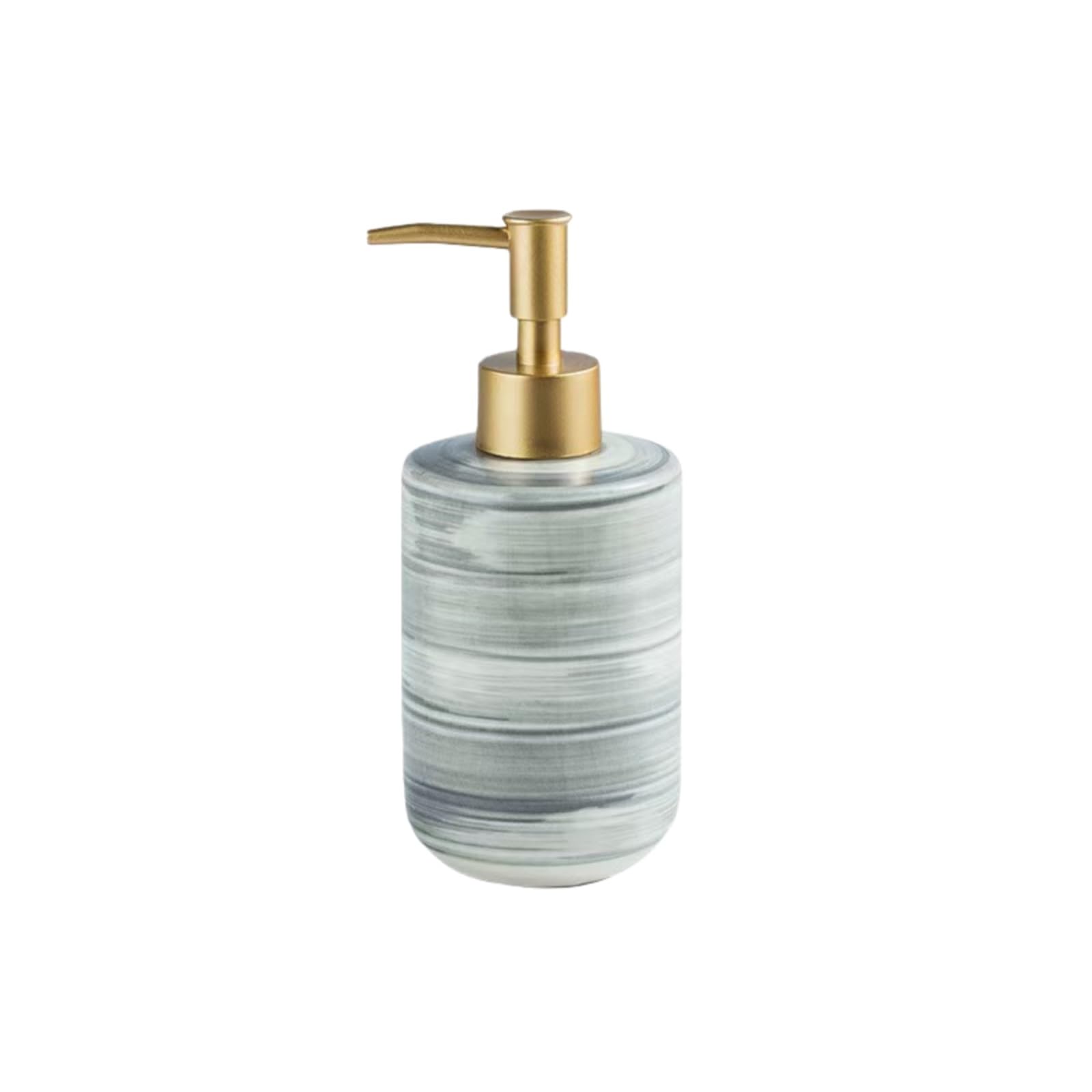 Distributeur de savon gris en céramique dégradée 350ml avec pompe pour salle de bain