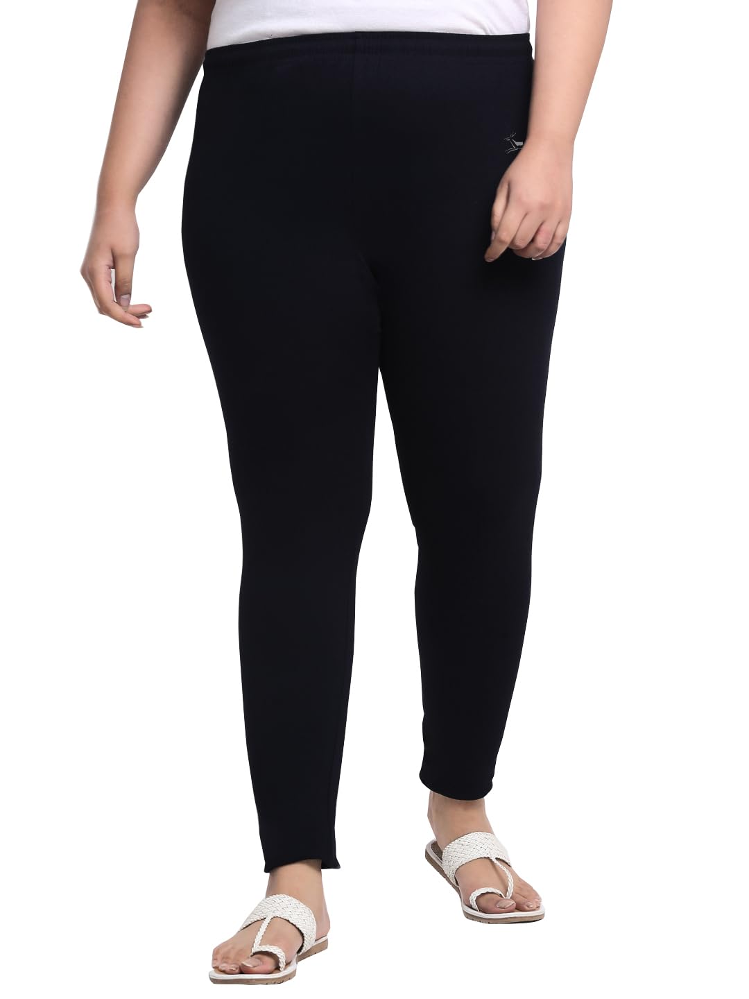 Roadster Soft Cotton Ankle Lenght Solid Regular and Plus 35 Colours Leggings for Womens and Girls (Sizes :- M to 6XL) in neutral