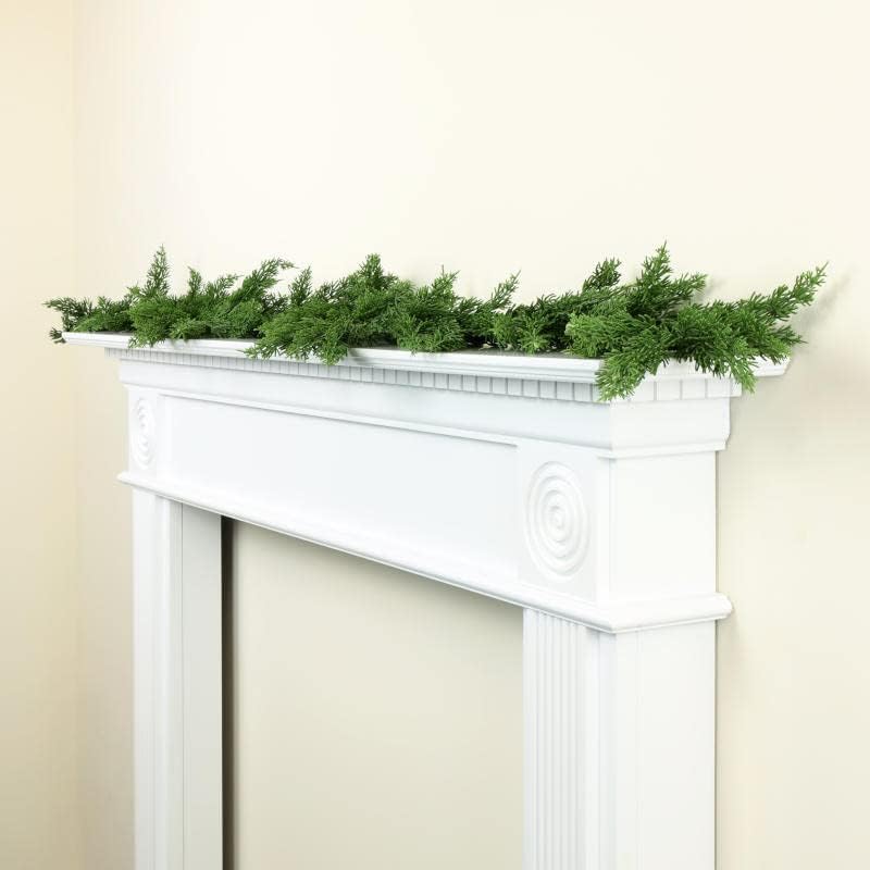 Guirlande De Cèdre Artificielle 1,8 M - Décoration Réaliste Noël Hiver - Pour Cheminée, Escalier, Porte