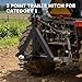 NEWBULIG 3-Point 2 Inch Receiver Trailer Hitch, Corrosion-Resistant Category 1 Tractor Hitch, Quick-Install Tractor Hitch Drawbar Adapter Compatible with for NorTrac, BX, John Deere, Kubota, Black