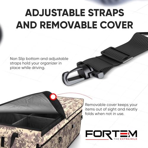 image for FORTEM Trunk Organizer For SUV Car Trunk Organizer, Foldable Storage, 