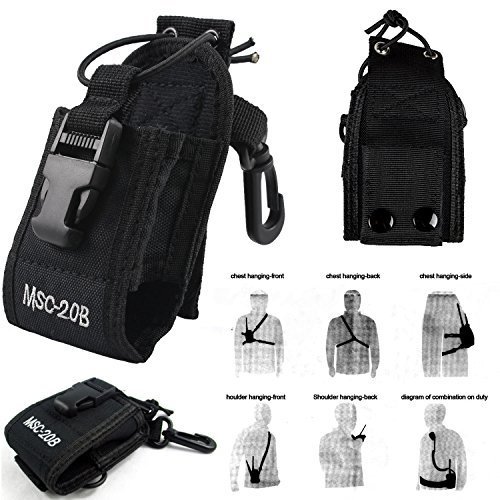 JOYOOO 2PCS Sac Housse étui de transport en nylon pour Talkie-Walkie Radio, appareil GPS, portable etc.