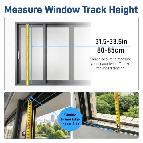 Image of 31.5-33.5 Inch White Vertical Window Exhaust Fan for Sliding Windows