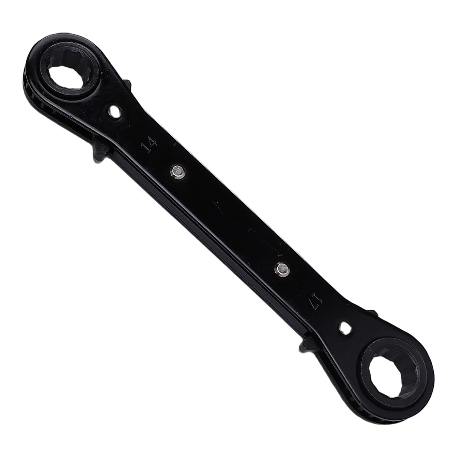 Eujgoov Set di Chiavi a Cricchetto a Doppia estremità CR V in Acciaio Reversibile a 12 Punti Chiave a Scatola 5 Pezzi Ossido Dimensioni Compatte per Riparazione Automobilistica e Motociclistica