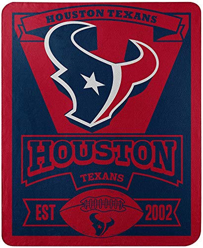 Northwest NFL Houston Texans Unisex-Adult Fleece Throw Blanket 50 x 60 Marque