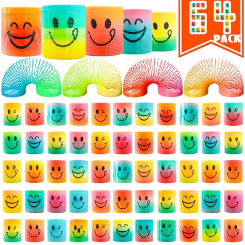 Image of Cocurb 64 Pcs Mini Spring Party Favors for Kids 4-8 - Fun Goodie Bag Stuffers for Birthdays, Classroom Prizes, and Small Toys Gifts (4 Assorted Designs)