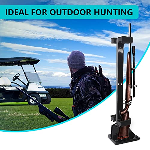 10L0L Adjustable Golf Cart Hunting Gun Holder Stand Up Gun Rack Gun Mount For Club Car Ezgo Yamaha Golf Cart Utv Atv #TOP2